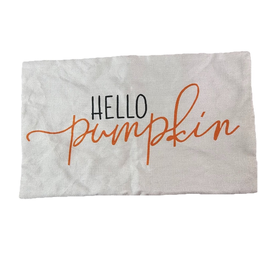 Zippered 12"x20" Pillow‎ Cover Fall Hello Pumpkin